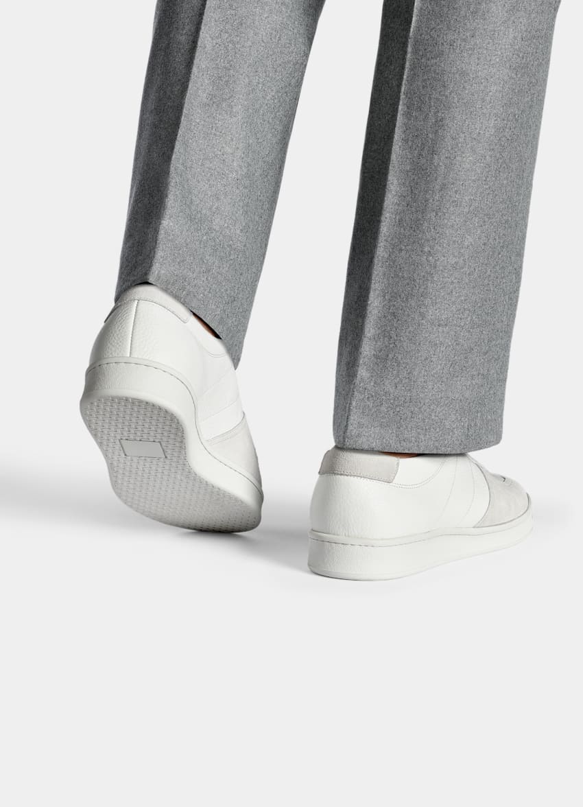 SUITSUPPLY Italienisches Kalbsleder Sneaker weiß