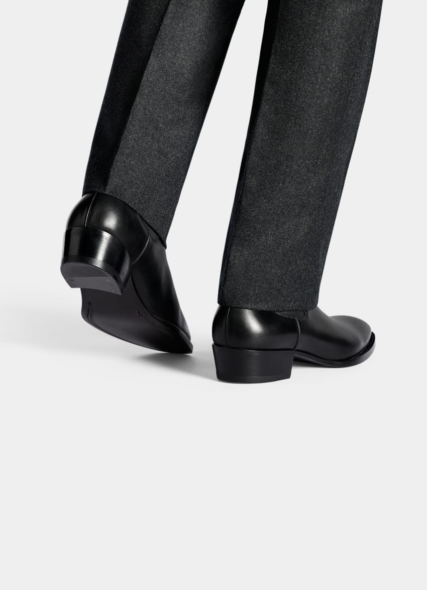 SUITSUPPLY Cuir de veau italien Bottines noires