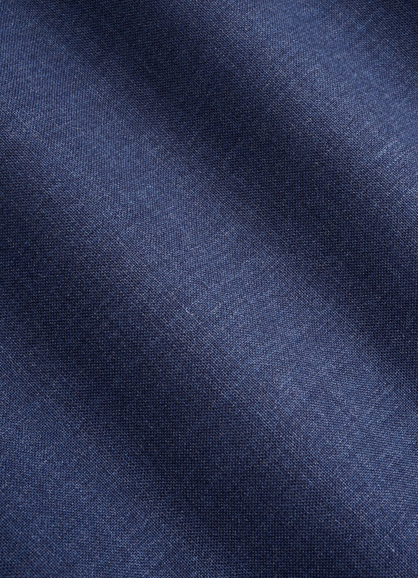 SUITSUPPLY Pura lana tropical S120s de Vitale Barberis Canonico, Italia Traje Custom Made azul intermedio