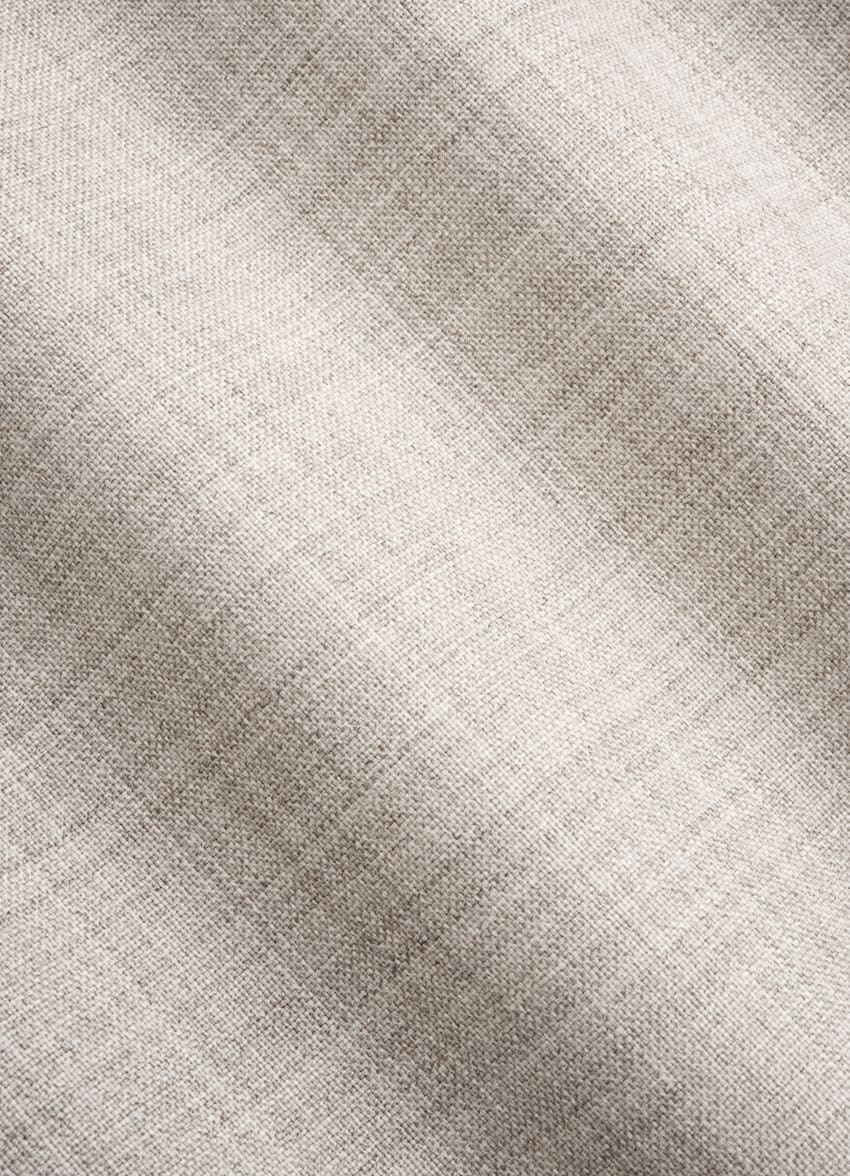 SUITSUPPLY Pura lana tropical de Vitale Barberis Canonico, Italia Traje Custom Made marrón claro
