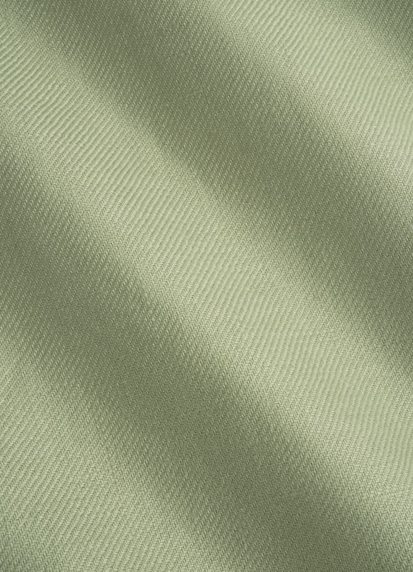 SUITSUPPLY Puro lino de Leomaster, Italia Traje Havana verde claro corte Tailored