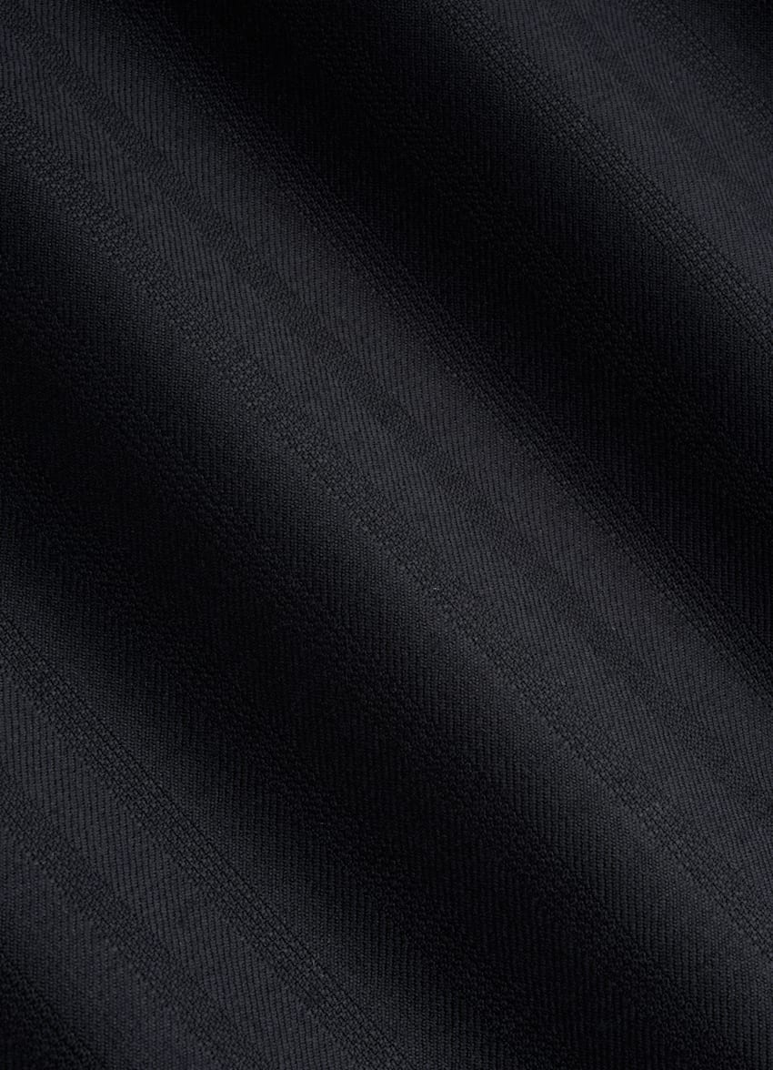 SUITSUPPLY 四季 意大利 E.Thomas 生产的S130 支羊毛面料 Milano 藏青色条纹合体身型西装