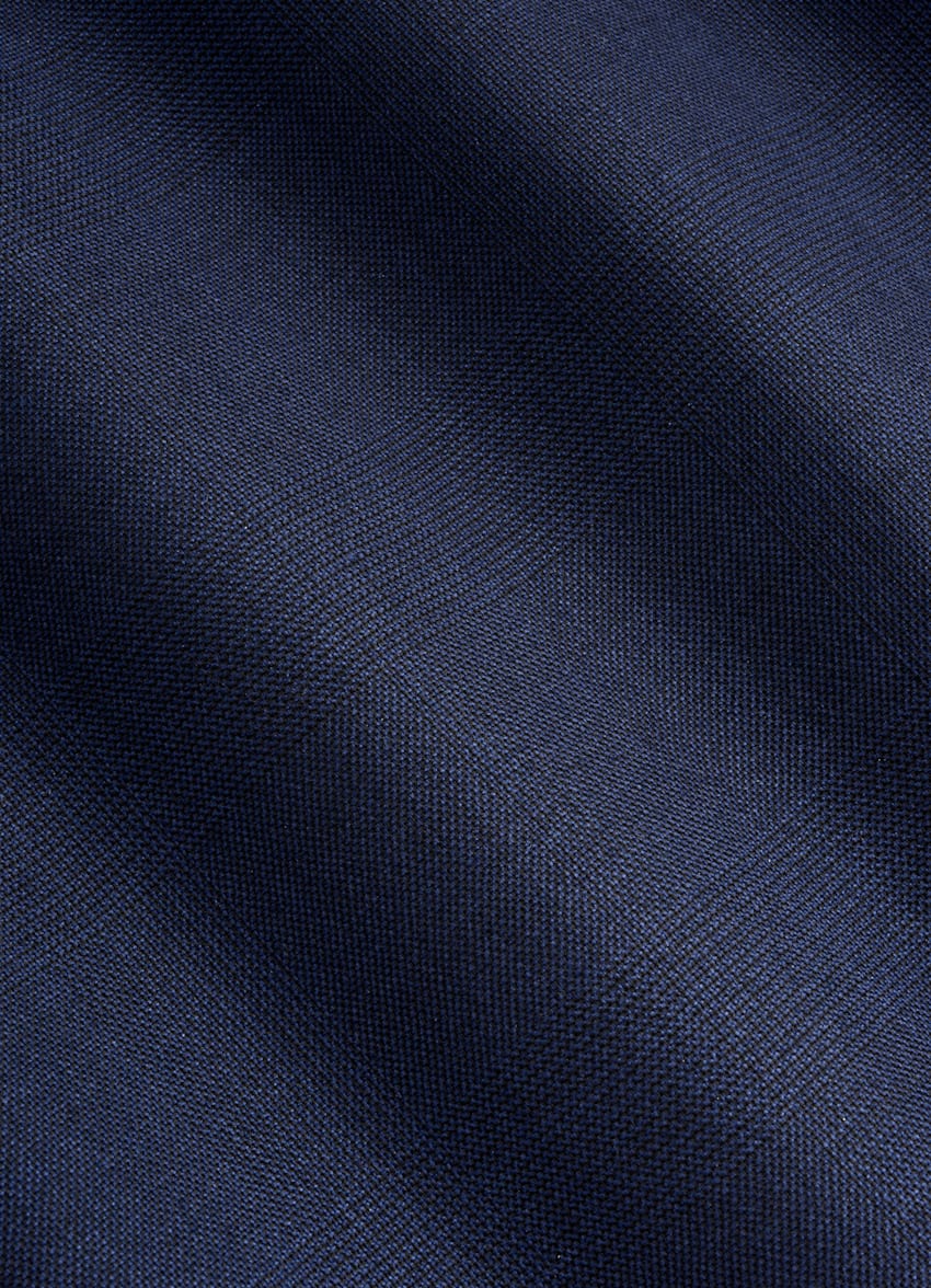 SUITSUPPLY Pura lana S150s de Vitale Barberis Canonico, Italia Traje Havana azul marino a cuadros corte Tailored