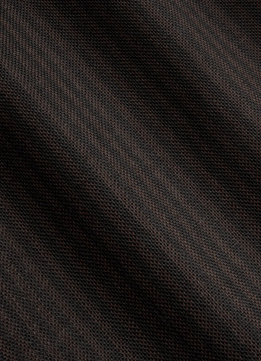 SUITSUPPLY All Season Pure Wool by Marling & Evans, United Kingdom Black Striped Tailored Fit Milano Suit