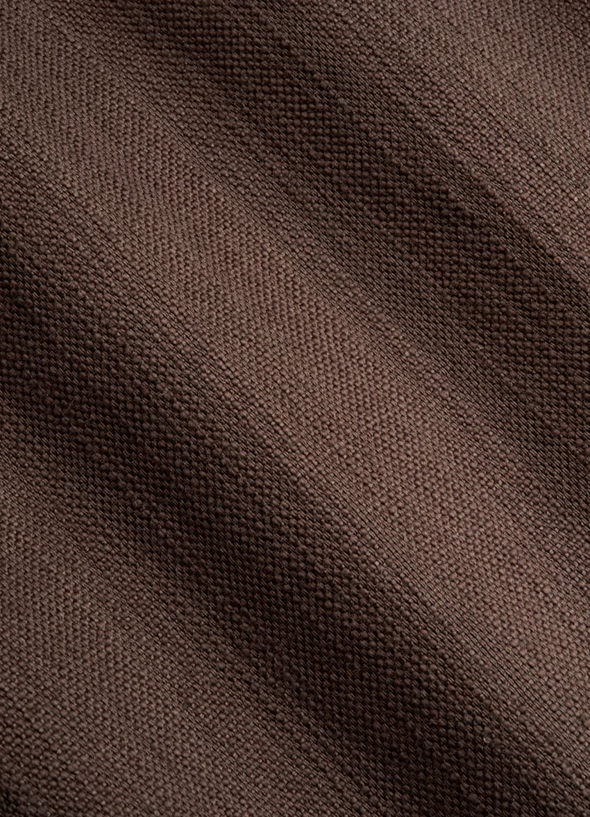 SUITSUPPLY Summer Cotton Linen by Emmetex, Italy Mid Brown Tailored Fit Milano Suit