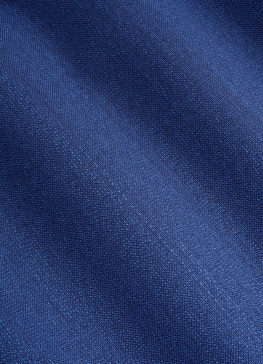 SUITSUPPLY Pura lana tropical de Vitale Barberis Canonico, Italia Traje Perennial Havana azul intermedio corte Tailored