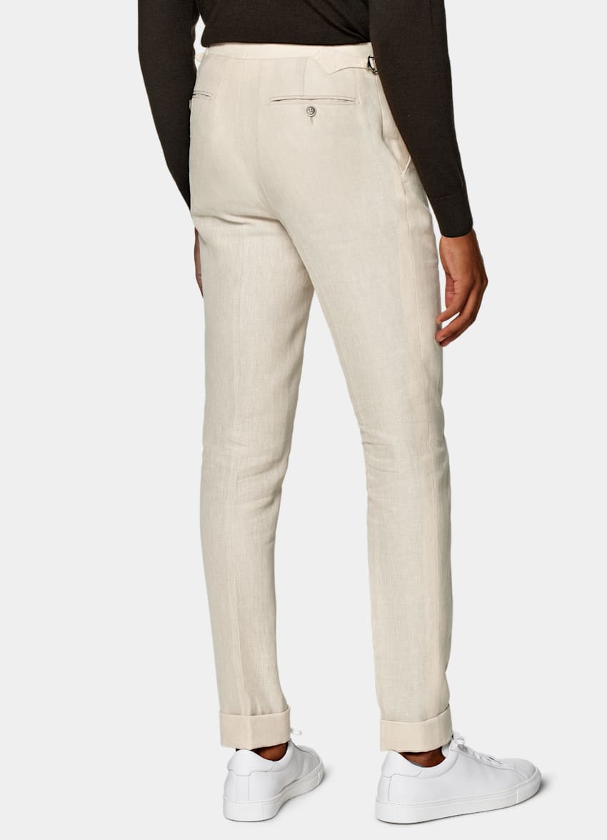 Light Brown Custom Made Trousers | Pure Linen | Suitsupply Online Store