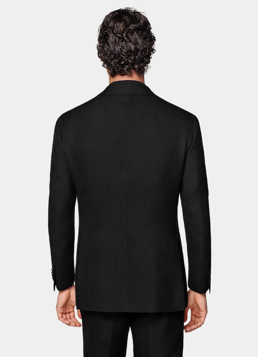 SUITSUPPLY Rent linne från Rogna, Italien Custom Made svart kostym