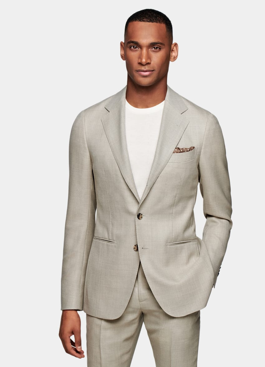 SUITSUPPLY Pure Wool by Vitale Barberis Canonico, Italy Light Brown Havana Suit