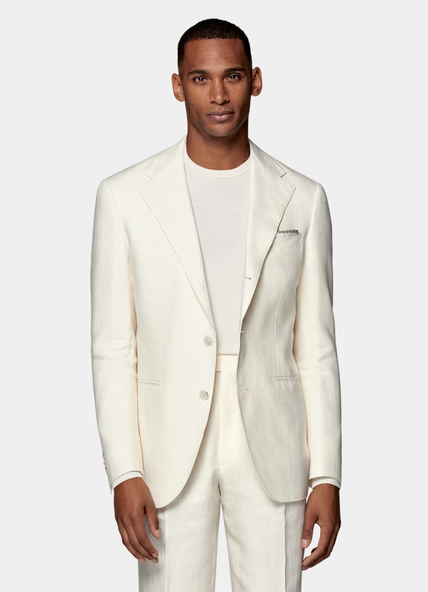 Off-White Roma Suit | Pure Linen Single Breasted | SUITSUPPLY US