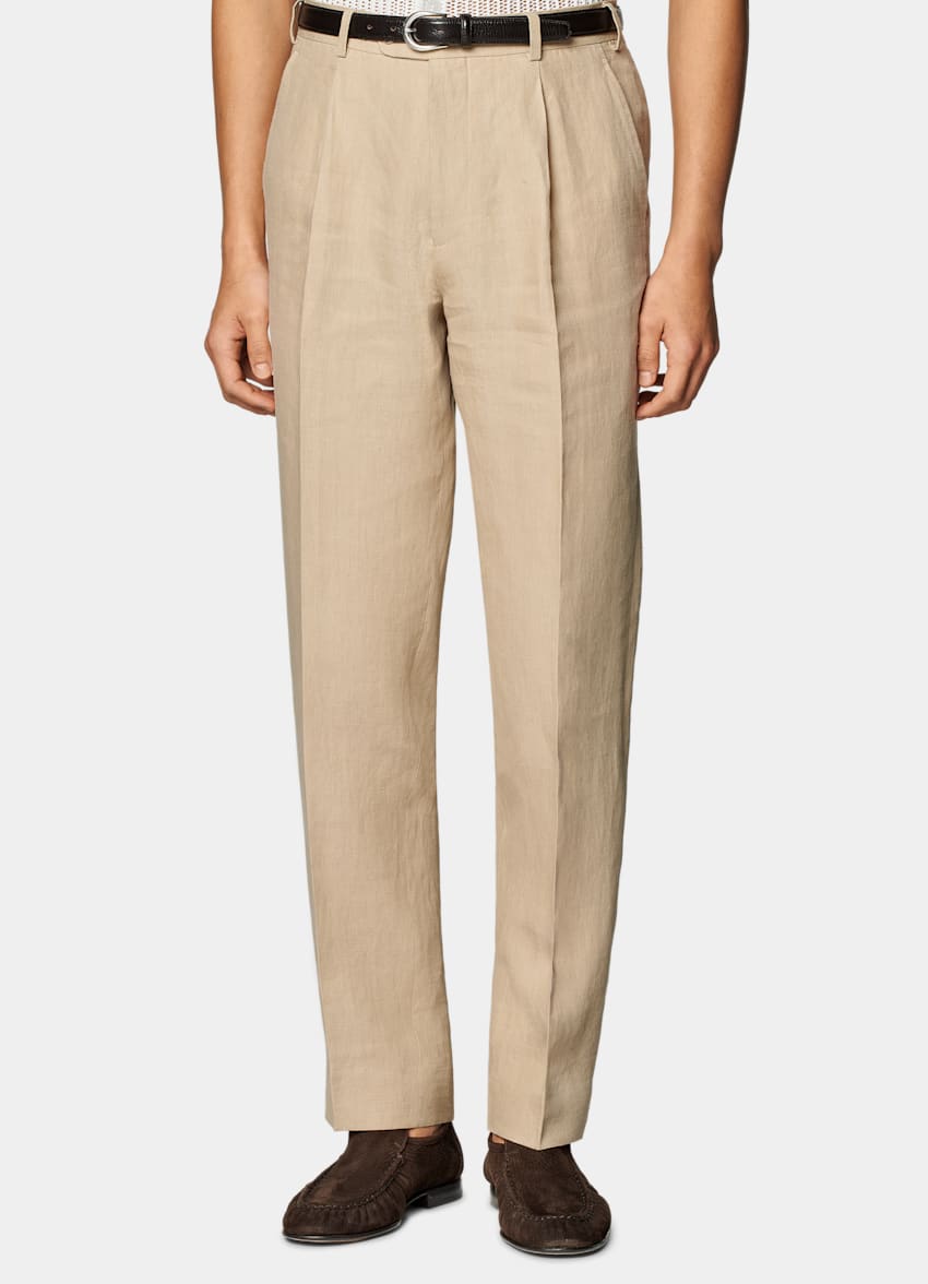 SUITSUPPLY Pures Leinen von Leomaster, Italien Roma Anzug sand Relaxed Fit