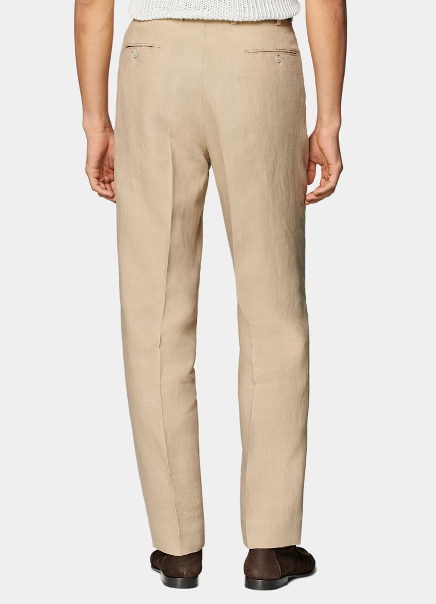 SUITSUPPLY Pure Linen by Leomaster, Italy Sand Relaxed Fit Roma Suit