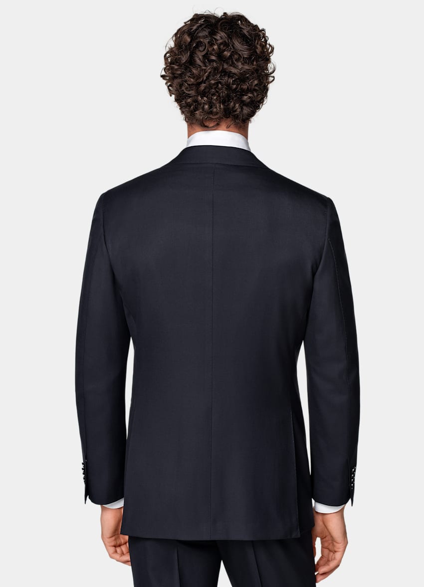 SUITSUPPLY All Season Pure S150's Wool by E.Thomas, Italy Navy Tailored Fit Havana Suit