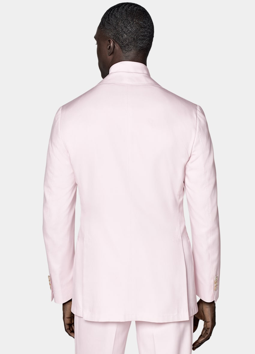 SUITSUPPLY 意大利 Lanificio Ermenegildo Zegna 生产的真丝面料 Havana 浅粉色合体身型西装