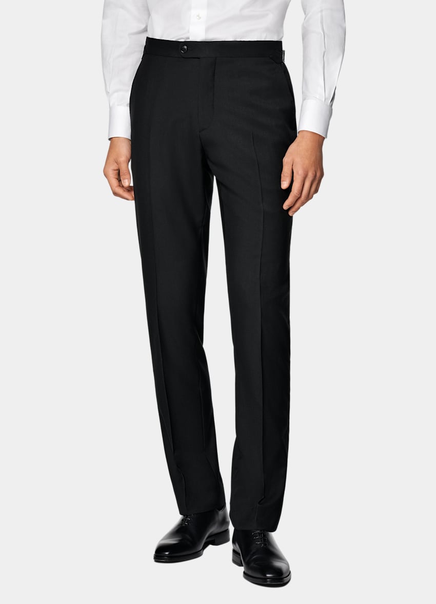 SUITSUPPLY All Season Pure S150's Wool by E.Thomas, Italy Black Tailored Fit Havana Suit