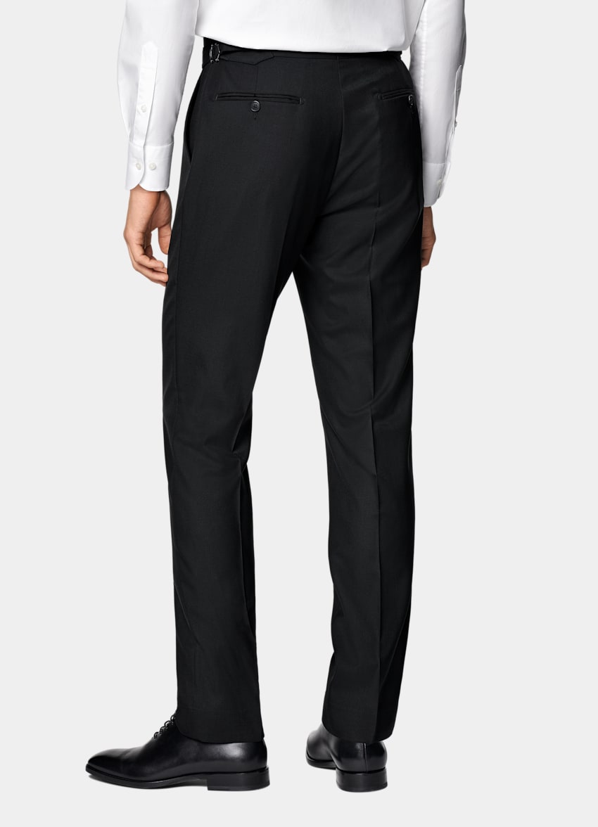 SUITSUPPLY All Season Pure S150's Wool by E.Thomas, Italy Black Tailored Fit Havana Suit
