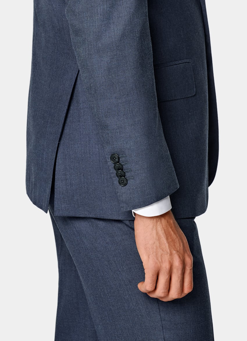 SUITSUPPLY All season Pura lana S130's - E.Thomas, Italia Abito Havana blu tailored fit