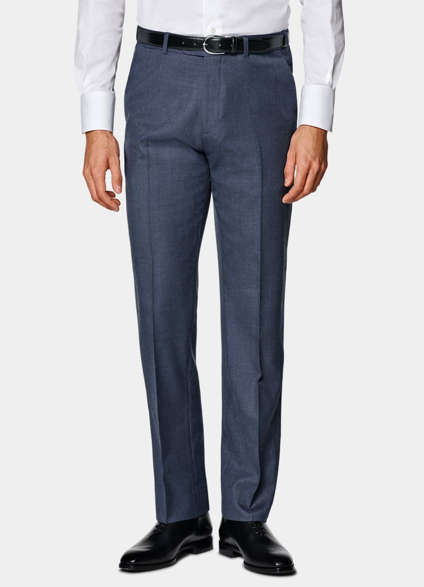 SUITSUPPLY All season Pura lana S130's - E.Thomas, Italia Abito Havana blu tailored fit
