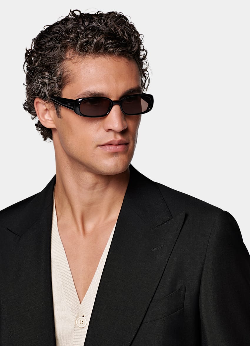 SUITSUPPLY All season Lana mohair - Vitale Barberis Canonico, Italia Abito Milano nero tailored fit