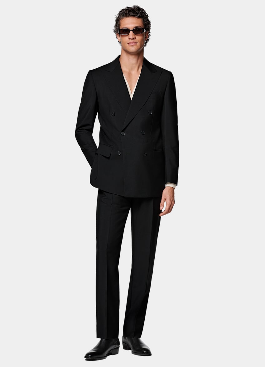 SUITSUPPLY All season Lana mohair - Vitale Barberis Canonico, Italia Abito Milano nero tailored fit