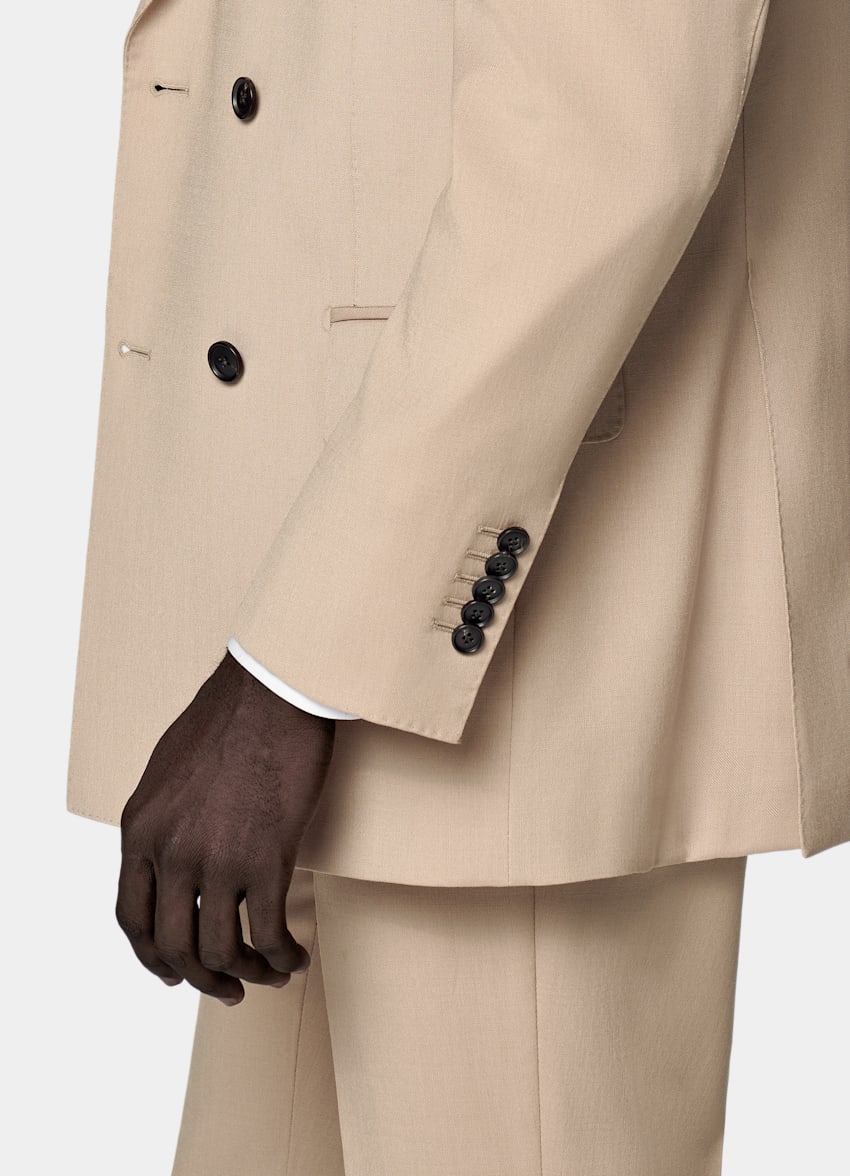 SUITSUPPLY All Season Wool Mohair by Botto Giuseppe, Italy Mid Brown Tailored Fit Milano Suit