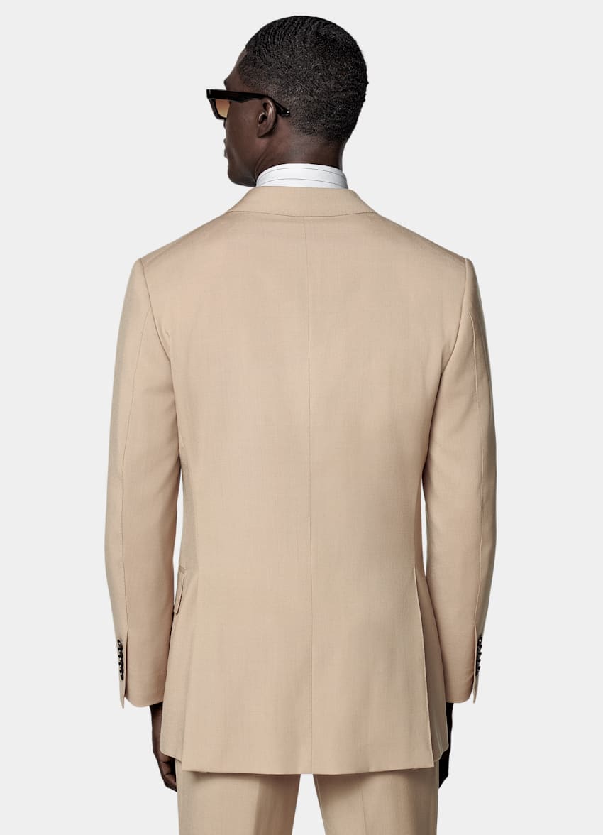 SUITSUPPLY All Season Wool Mohair by Botto Giuseppe, Italy Mid Brown Tailored Fit Milano Suit