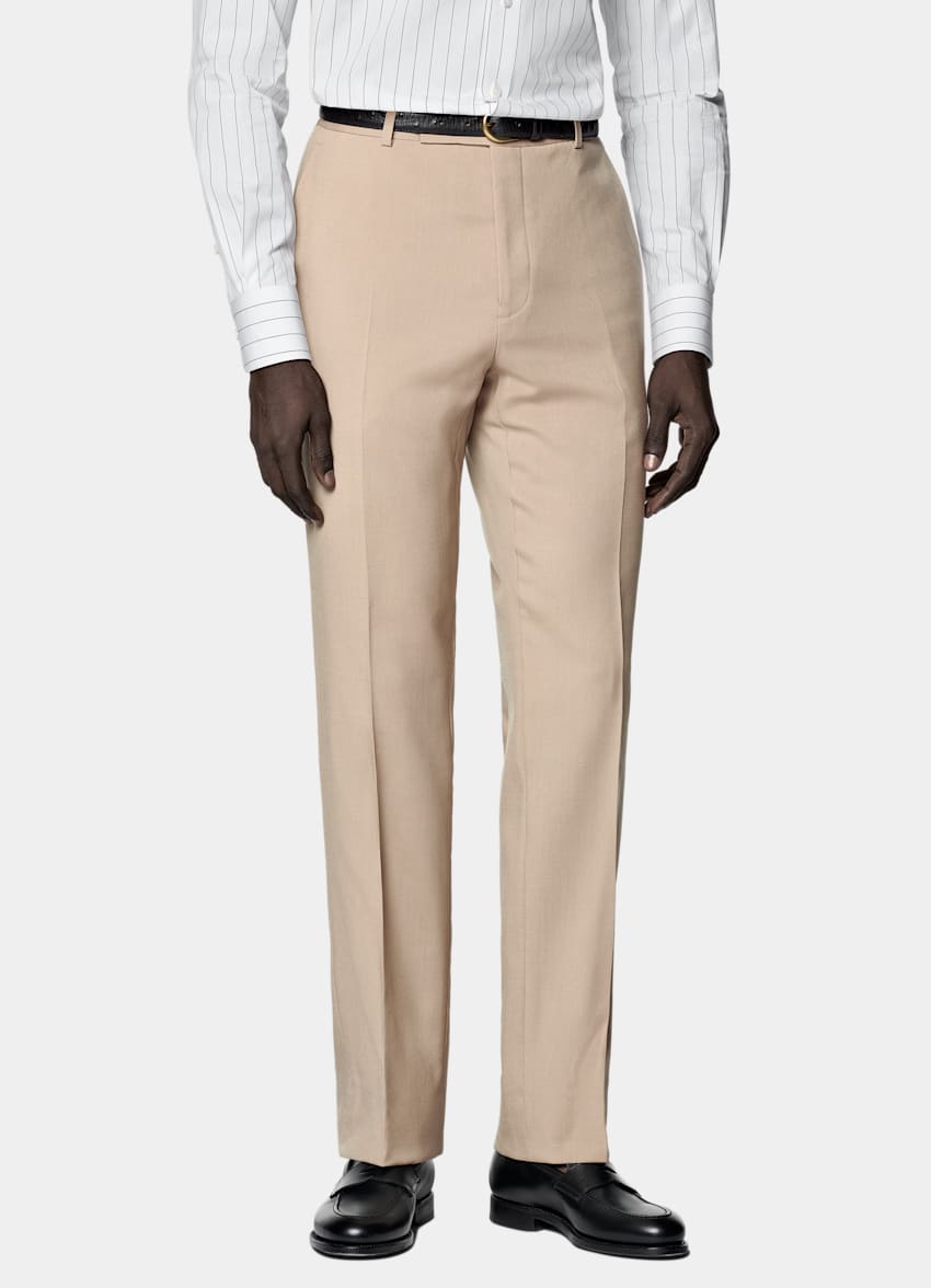 SUITSUPPLY All Season Wool Mohair by Botto Giuseppe, Italy Mid Brown Tailored Fit Milano Suit