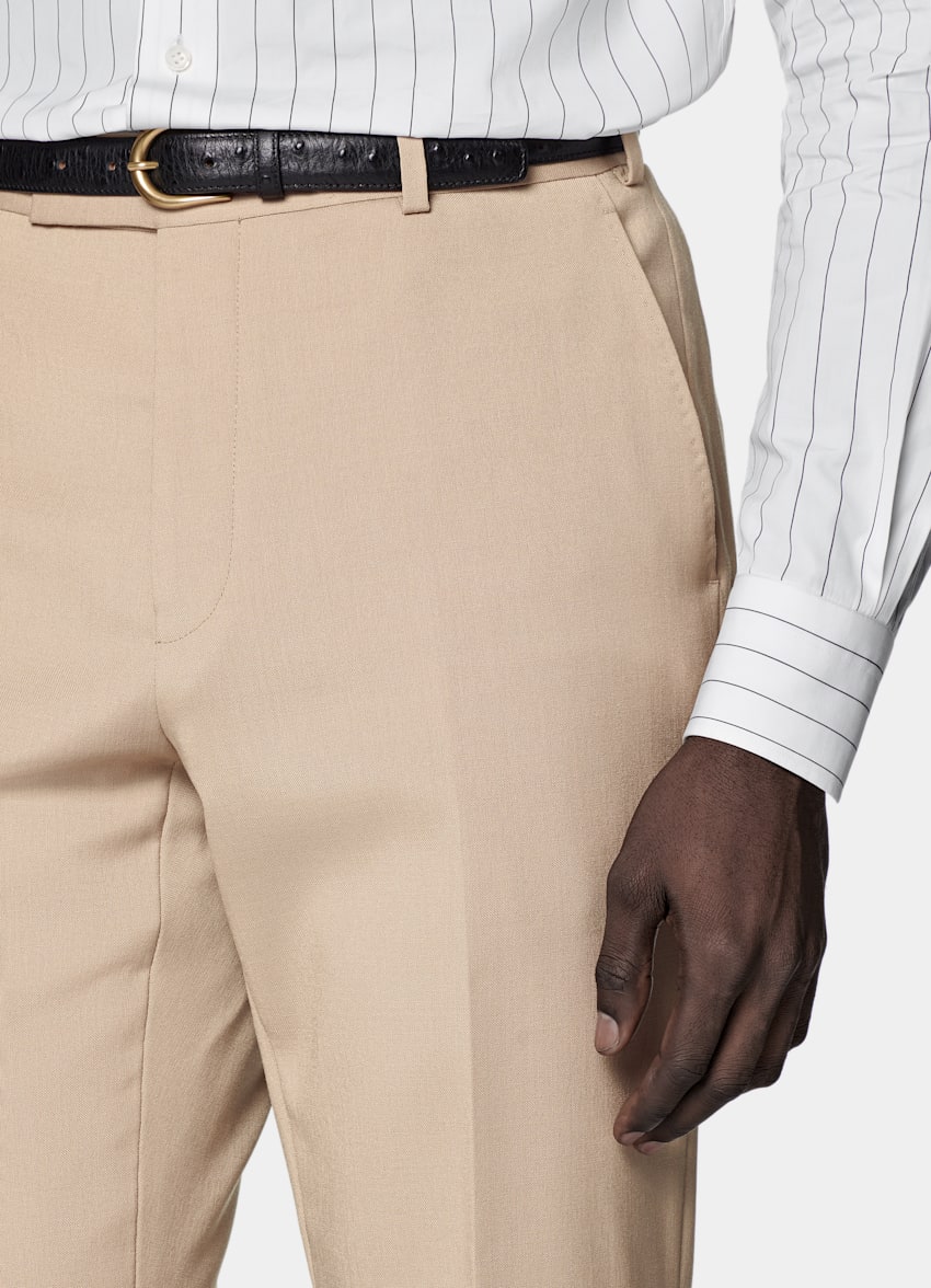 SUITSUPPLY All Season Wool Mohair by Botto Giuseppe, Italy Mid Brown Tailored Fit Milano Suit