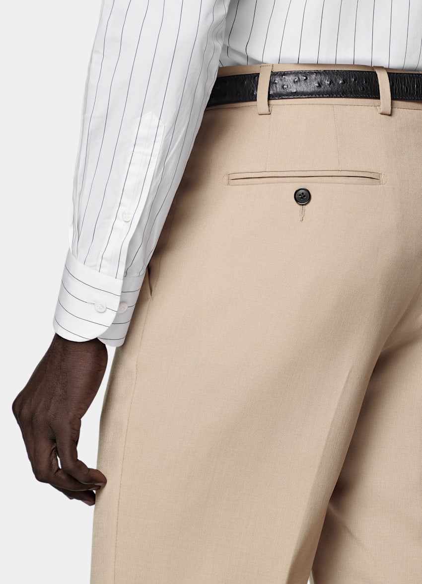 SUITSUPPLY All Season Wool Mohair by Botto Giuseppe, Italy Mid Brown Tailored Fit Milano Suit