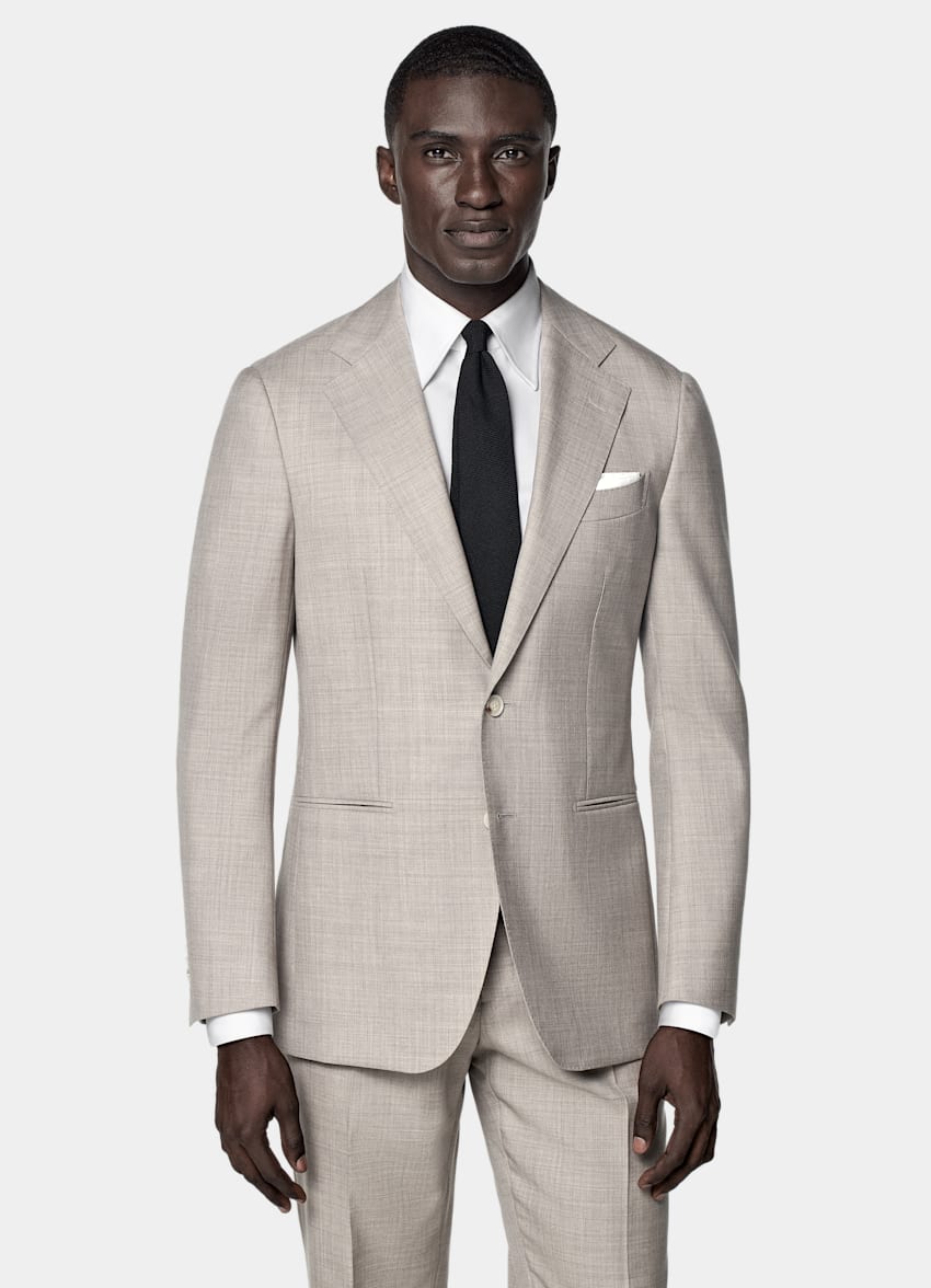 Brown tailored suit discount
