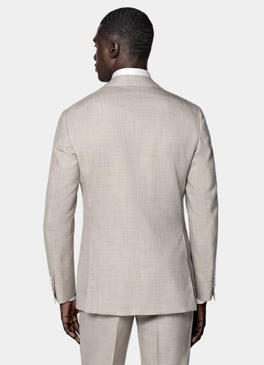 SUITSUPPLY All Season Pure Tropical Wool by Vitale Barberis Canonico, Italy Light Brown Perennial Tailored Fit Havana Suit