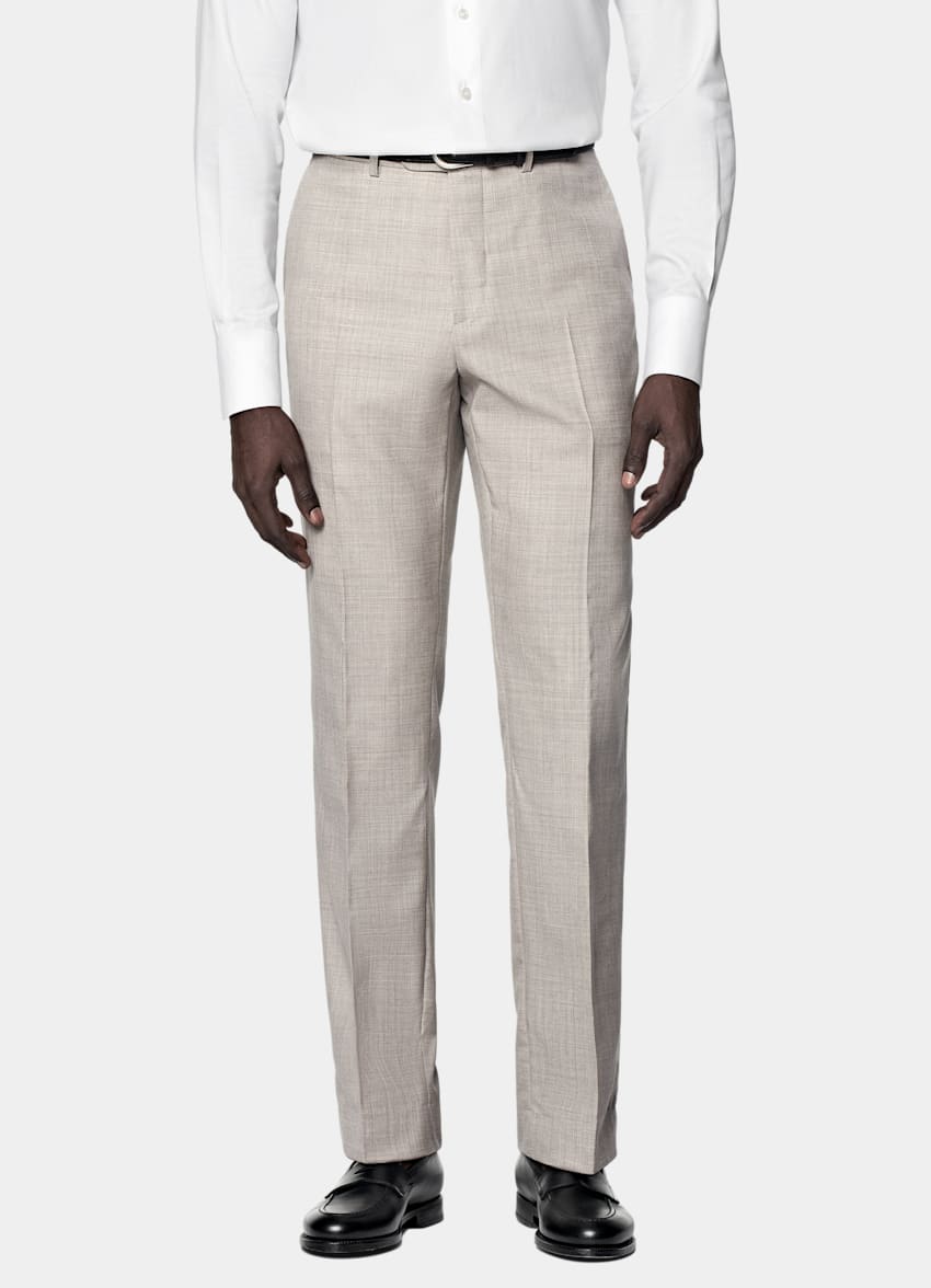 SUITSUPPLY All Season Pure Tropical Wool by Vitale Barberis Canonico, Italy Light Brown Perennial Tailored Fit Havana Suit