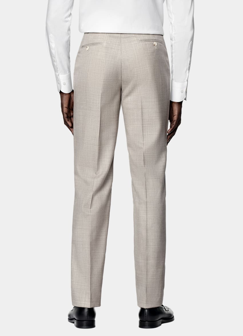 SUITSUPPLY All Season Pure Tropical Wool by Vitale Barberis Canonico, Italy Light Brown Perennial Tailored Fit Havana Suit