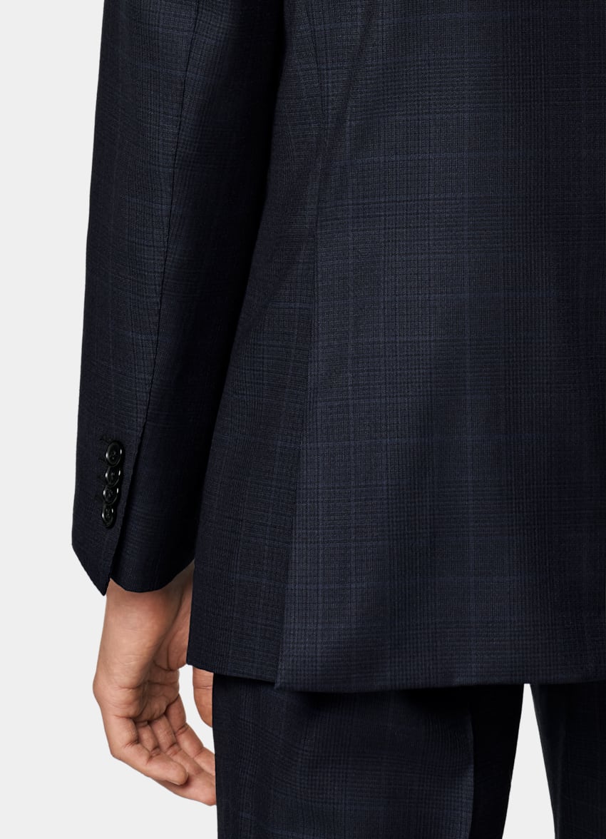 SUITSUPPLY All season Pure Traveller Schurwolle by Lanificio Ermenegildo Zegna, Italien Havana Anzug navy kariert Tailored Fit