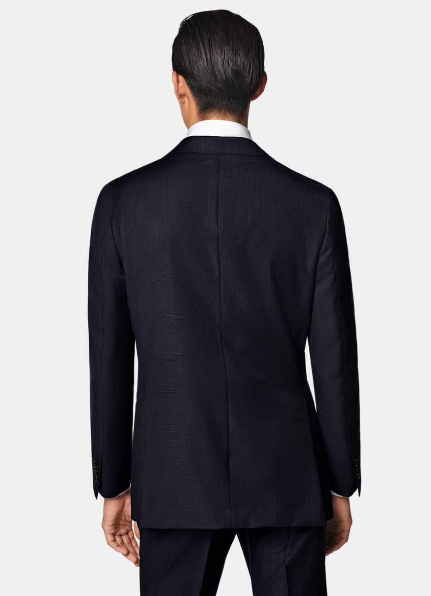 SUITSUPPLY All season Pure Traveller Schurwolle by Lanificio Ermenegildo Zegna, Italien Havana Anzug navy kariert Tailored Fit