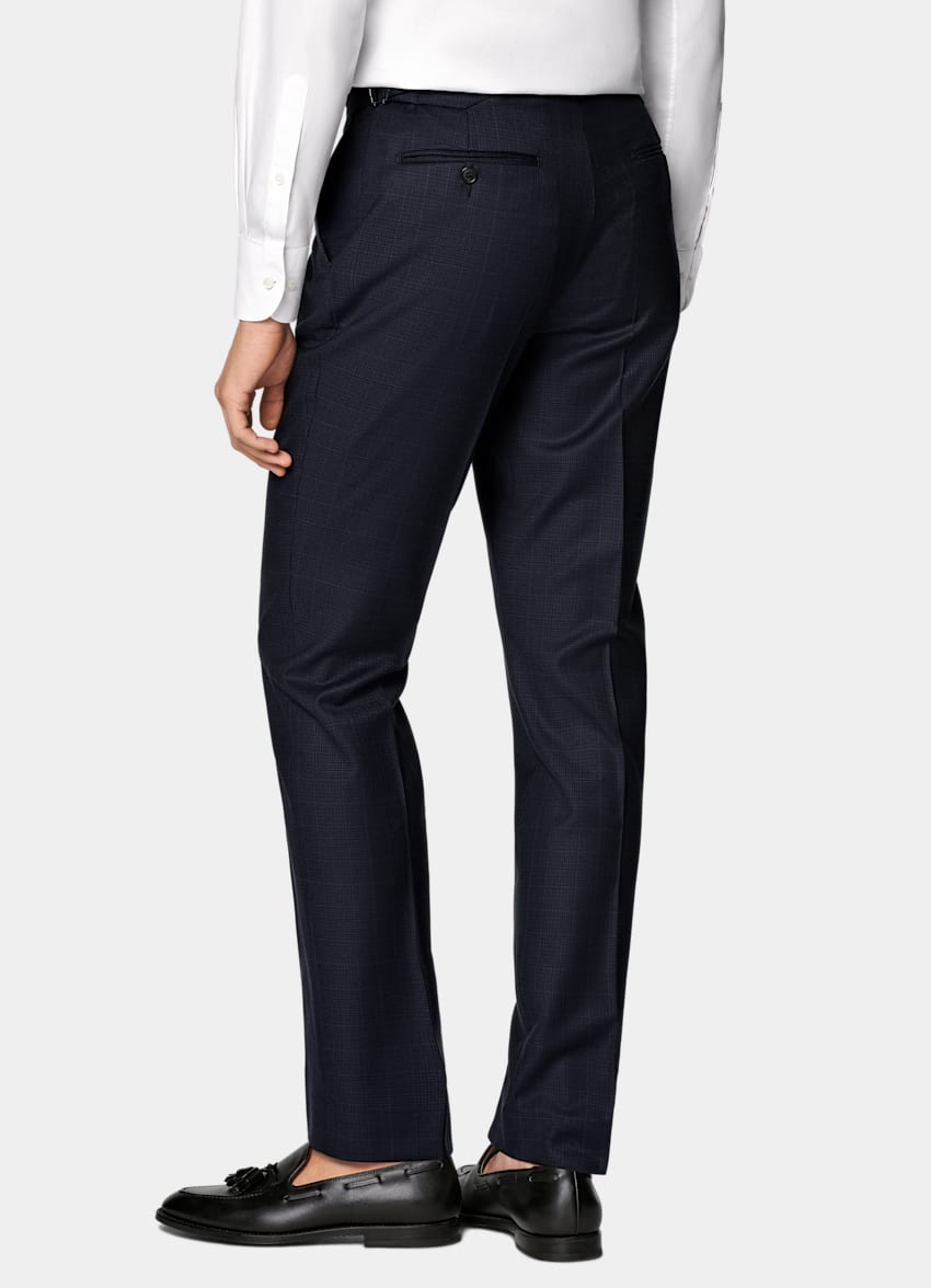 SUITSUPPLY All season Pure Traveller Schurwolle by Lanificio Ermenegildo Zegna, Italien Havana Anzug navy kariert Tailored Fit