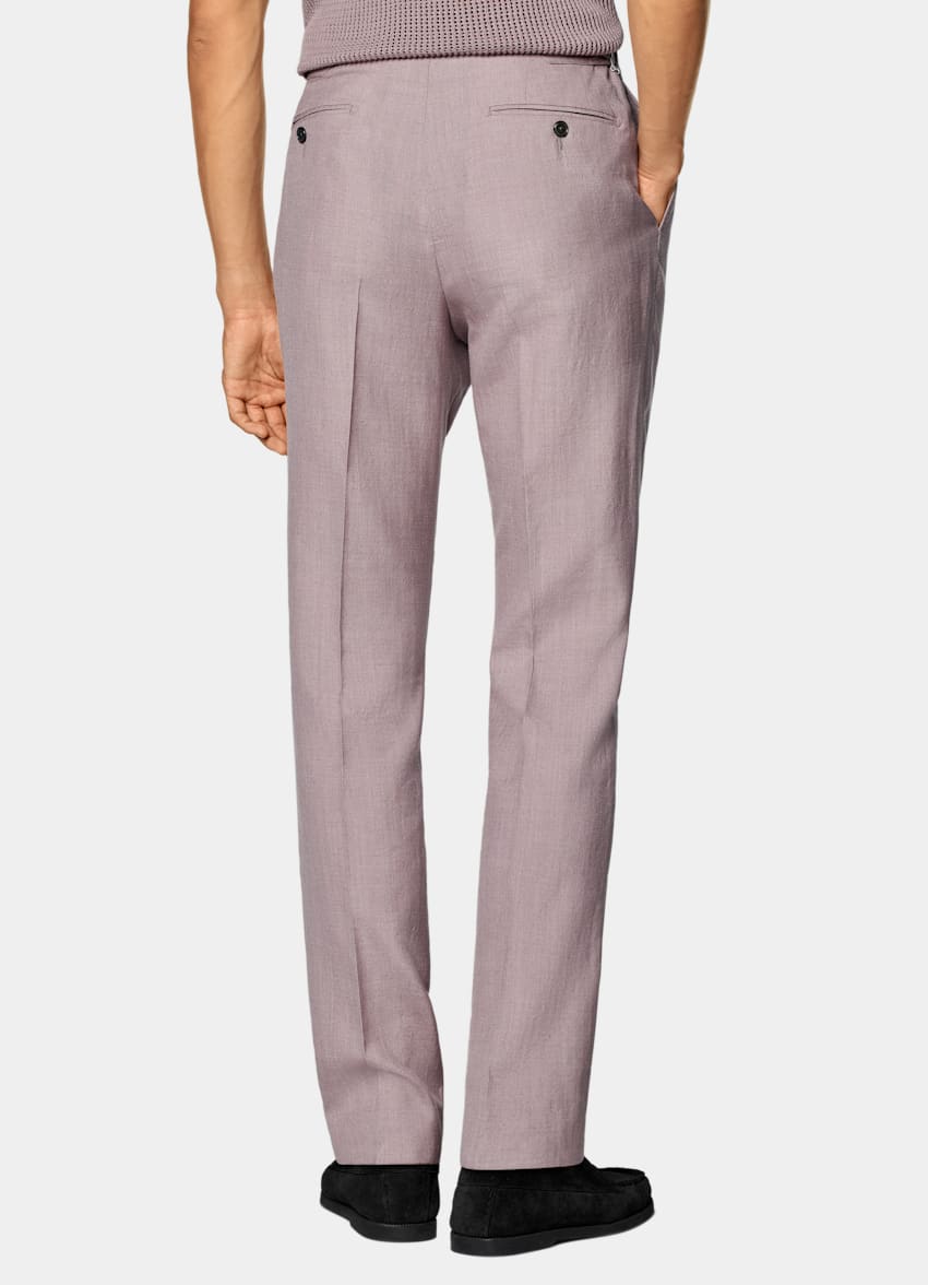 SUITSUPPLY Summer Wool Silk Linen by E.Thomas, Italy Purple Tailored Fit Havana Suit