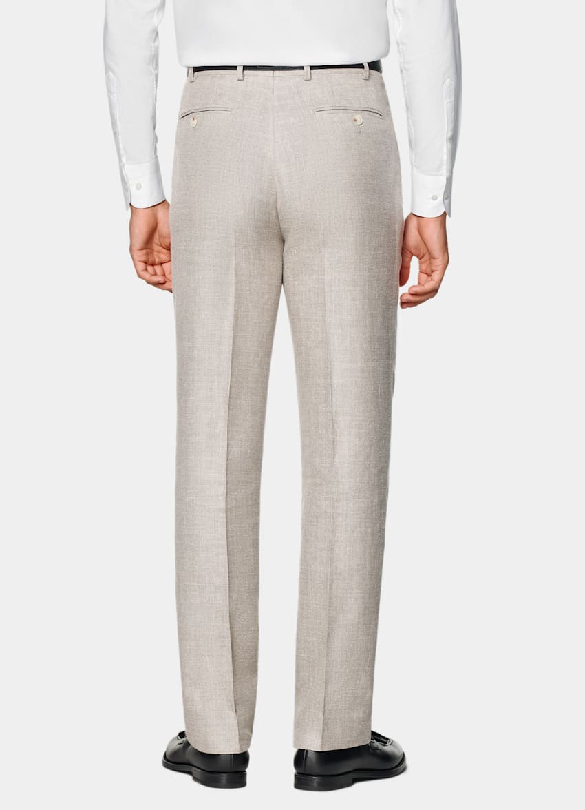 SUITSUPPLY Sommer Seide Leinen Schurwolle von E.Thomas, Italien Havana Anzug helltaupe Tailored Fit