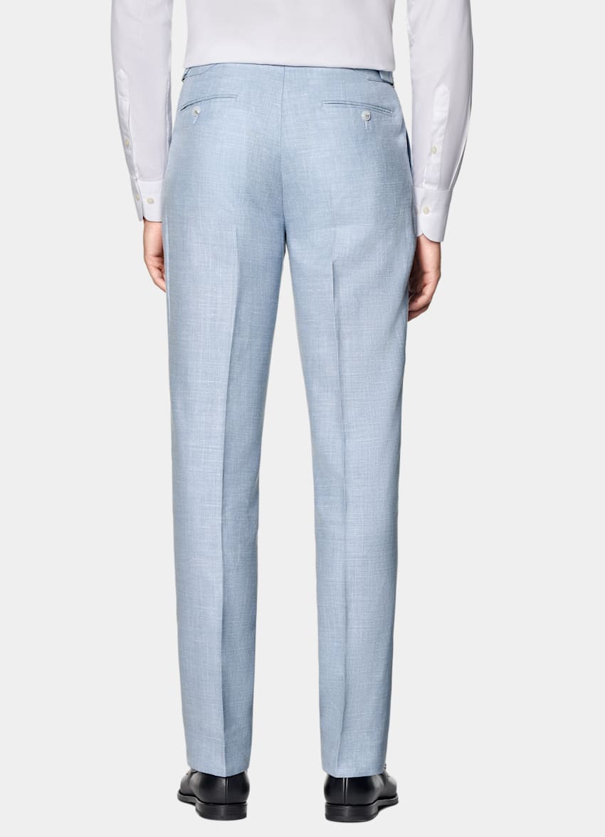 SUITSUPPLY Estate Lana, seta e lino - E.Thomas, Italia Abito Havana blu chiaro tailored fit