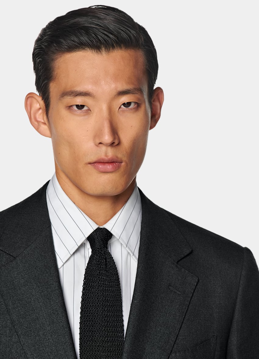 SUITSUPPLY Estate Lana, seta e lino - E.Thomas, Italia Abito Milano nero tailored fit