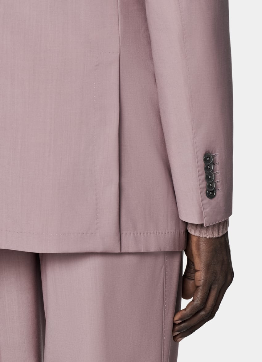 SUITSUPPLY All Season Wełna/moher - mieszanka od Rogna, Włochy Garnitur Milano tailored fit fioletowy