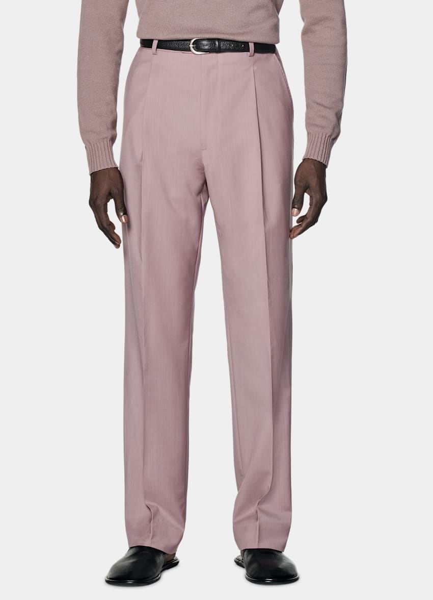 SUITSUPPLY All Season Wełna/moher - mieszanka od Rogna, Włochy Garnitur Milano tailored fit fioletowy