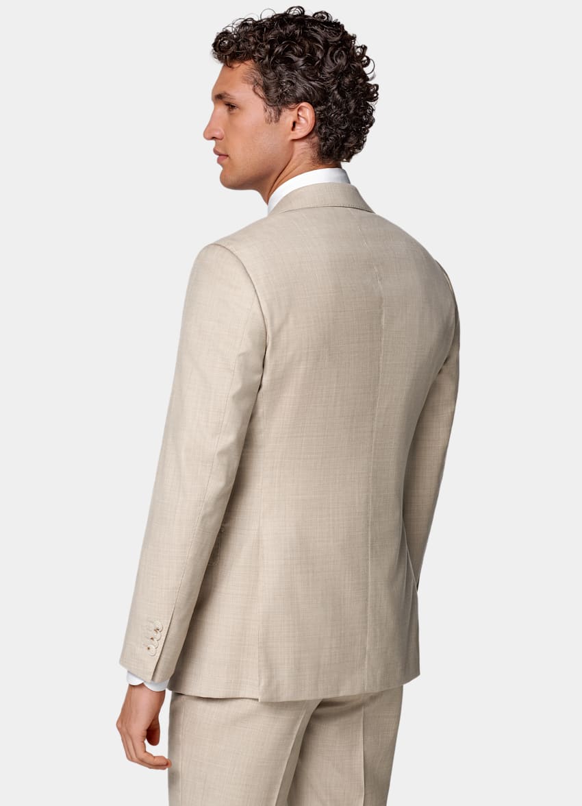 SUITSUPPLY All Season Pure S130's Wool by Delfino, Italy Sand Tailored Fit Havana Suit