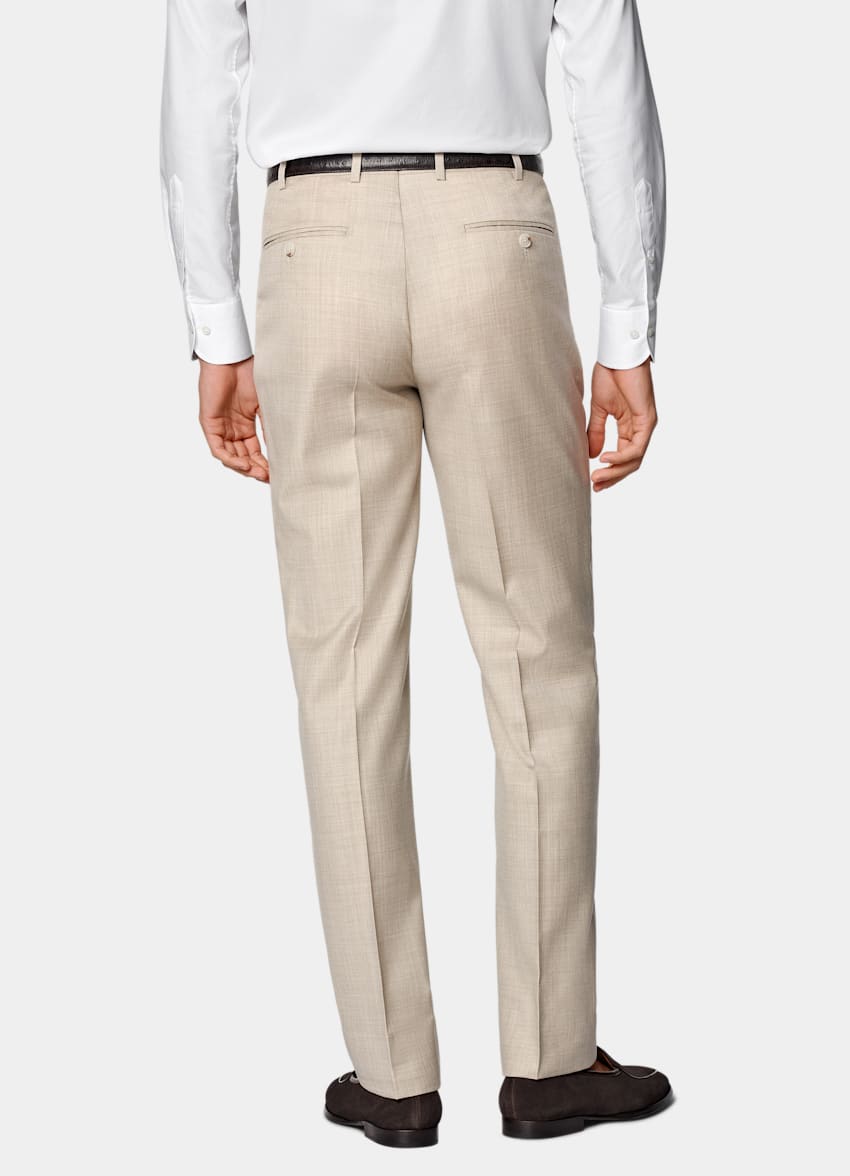 SUITSUPPLY All Season Pure S130's Wool by Delfino, Italy Sand Tailored Fit Havana Suit