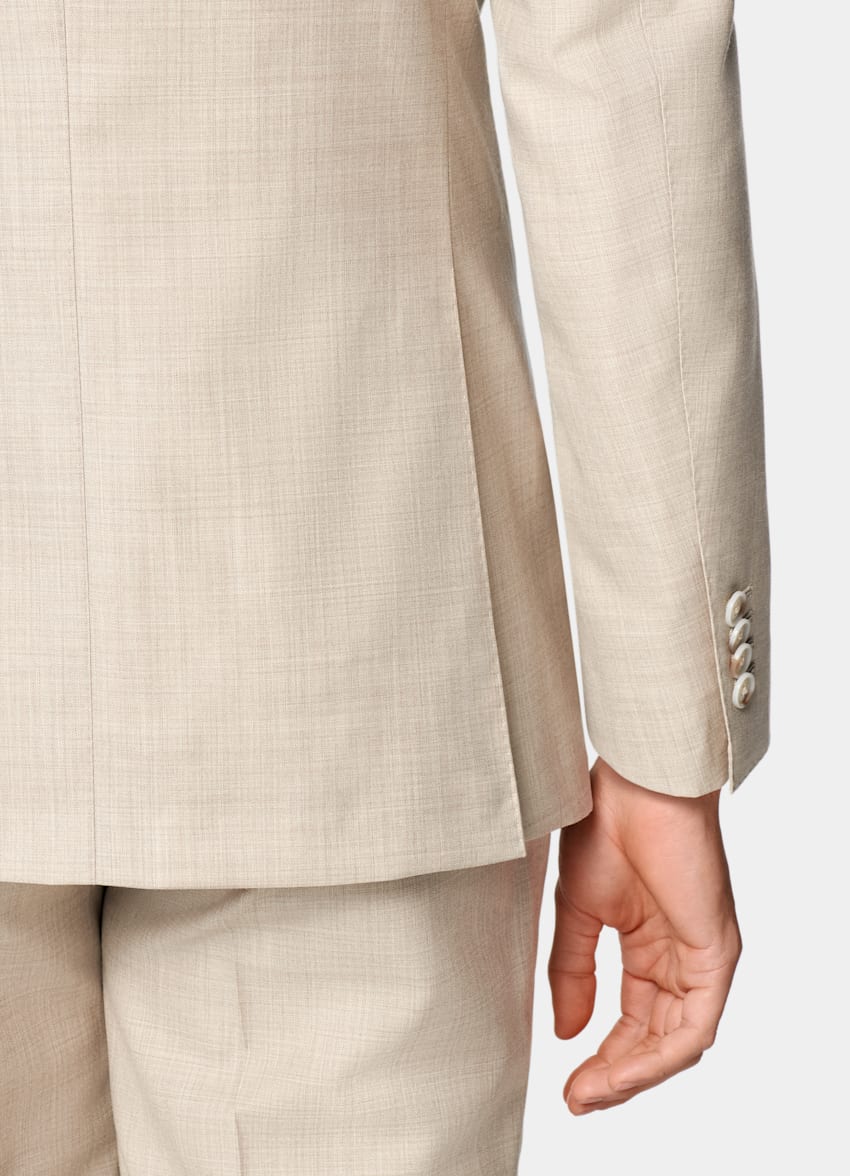 SUITSUPPLY All season Pura lana S130's - Delfino, Italia Abito Havana color sabbia tailored fit