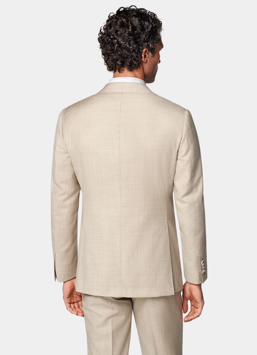 SUITSUPPLY All season Pura lana S130's - Delfino, Italia Abito Havana color sabbia tailored fit