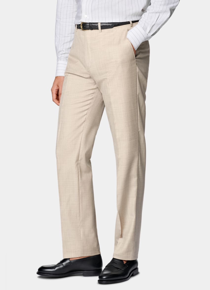 SUITSUPPLY All season Pura lana S130's - Delfino, Italia Abito Havana color sabbia tailored fit