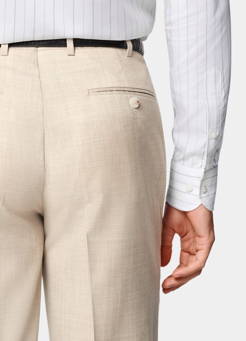 SUITSUPPLY All season Pura lana S130's - Delfino, Italia Abito Havana color sabbia tailored fit