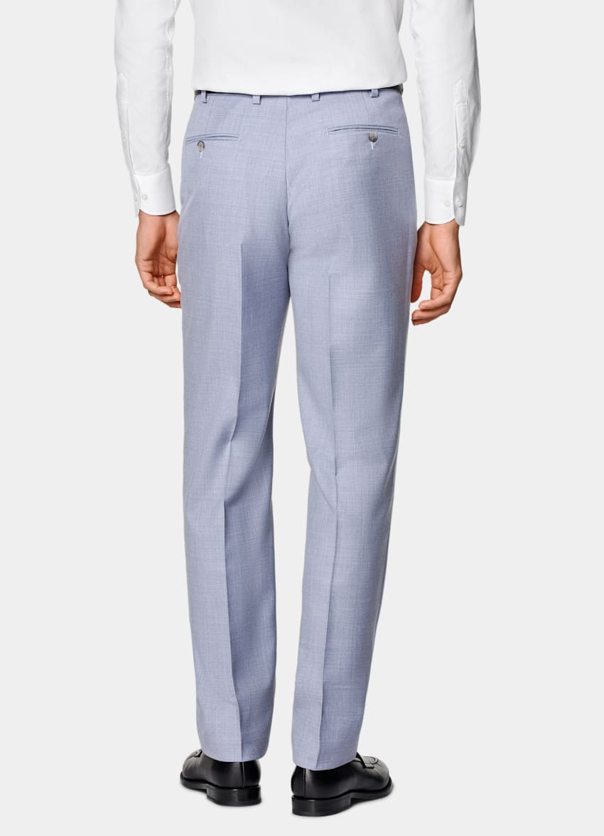 SUITSUPPLY All Season Pure Wool by Reda, Italy Light Blue Perennial Tailored Fit Havana Suit