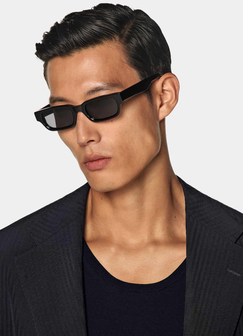 SUITSUPPLY Summer Pure Wool by Delfino, Italy Navy Relaxed Fit Roma Suit
